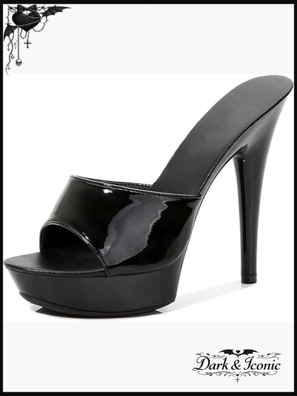 Sky High Heel Platform Sandals Stiletto Open Toe Slip On Backless Prom Shoes